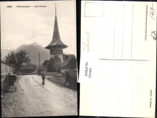 191465,Reichenbach Straßenansicht Die Kirche Kt Bern