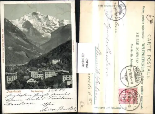 191469,Interlaken Teilansicht m. d. Jungfrau Kt Bern