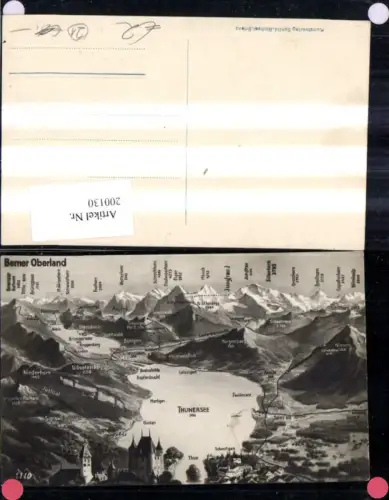 200130,Thunersee Berner Oberland Lagekarte Kt Bern