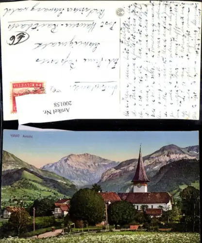 200158,Aeschi Ansicht m. Kirche Kt Bern