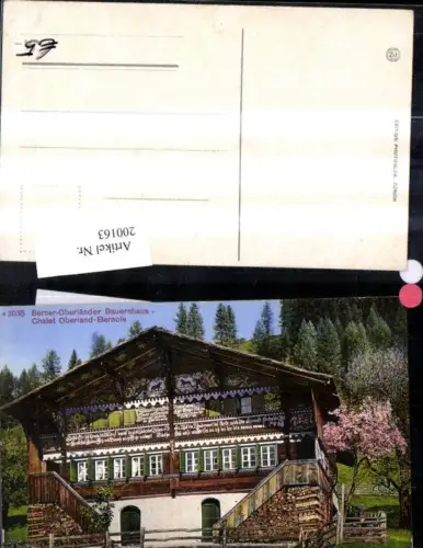 200163,Berner Oberland Bauernhaus Chalet Kt Bern