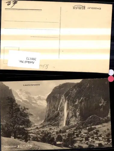 200172,Lauterbrunnen Totale m. Wasserfall Kt Bern