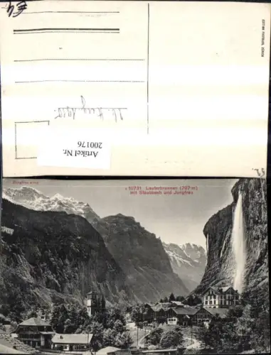 200176,Lauterbrunnen m. Staubbach u. Jungfrau Wasserfall Kt Bern