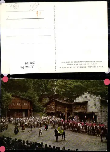 200194,Interlaken Tell Freilichtspiele Apfelschuß William Tell Schauspieler Kt Bern