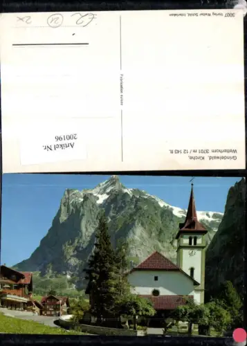 200196,Grindelwald Kirche Wetterhorn Kt Bern