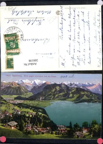 200198,Beatenberg Blick geg. Interlaken u. d. Alpen Kt Bern