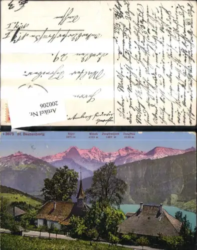 200206,Beatenberg m. Eiger Mönch Jungfraujoch Jungfrau Kt Bern