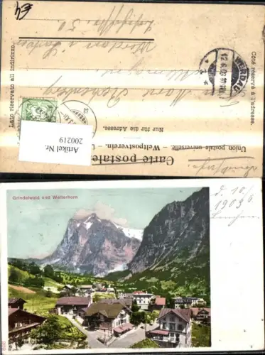 200219,Grindelwald u. Wetterhorn Kt Bern