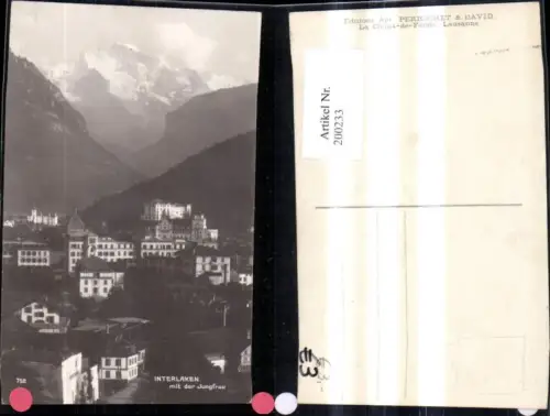 200233,Interlaken m. d. Jungfrau Foto Ak Kt Bern