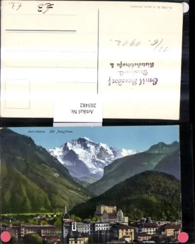 203482,Interlaken Teilansicht Die Jungfrau Kt Bern