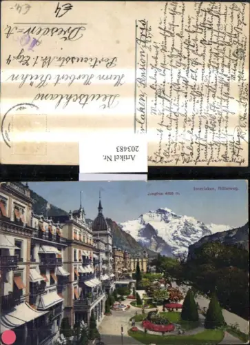 203483,Interlaken Höheweg Teilansicht Jungfrau Kt Bern