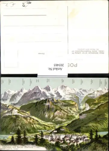 203485,Interlaken Totale u. Berner Oberland Eigergletscher Lauterbrunnen Mönch Eiger Jungfrau Kt Bern