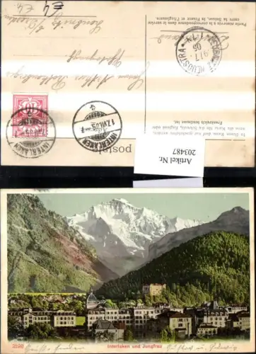 203487,Interlaken Teilansicht u. d. Jungfrau Kt Bern