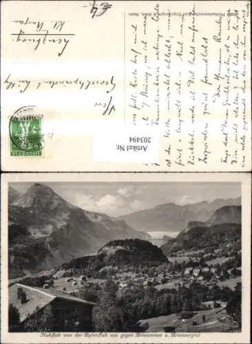203494,Hohfluh v. d. Bytenfluh aus geg. Brienzersee u. Brienzergrat Totale Kt Bern