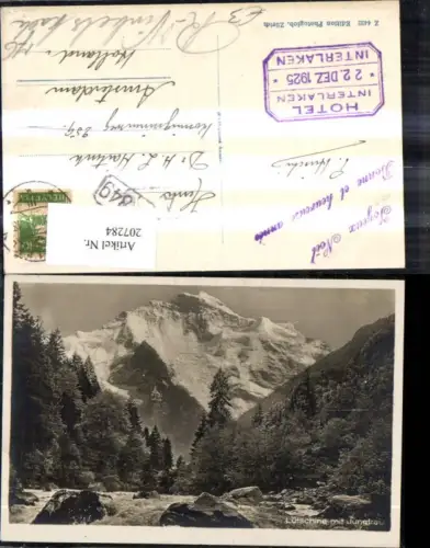 207284,Lütschine m. Jungfrau b. Interlaken Kt Bern