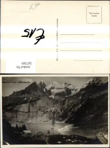 207289,Foto Ak Oeschinensee m. Blümlisalp Kandersteg Kt Bern