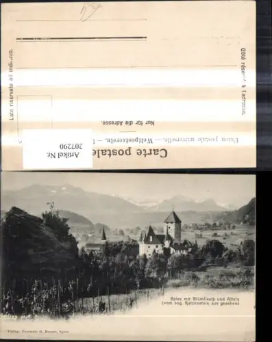 207290,Spiez m. Blümlisalp u. Altels v. sog. Katzenstein aus gesehen Kt Bern