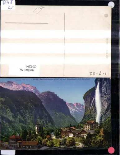 207293,Lauterbrunnen m. Staubbach u. Jungfrau Kt Bern