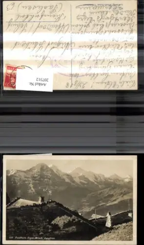 207312,Faulhorn b. Grindelwald Ansicht Eiger Mönch Jungfrau Kt Bern