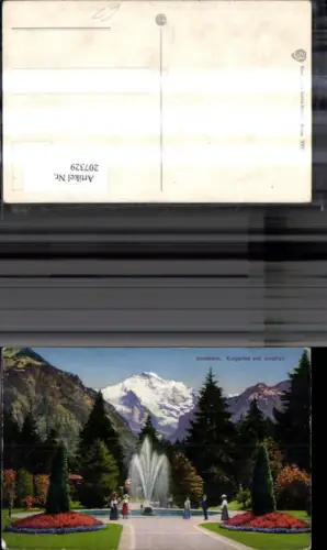 207329,Interlaken Kurgarten u. Jungfrau Springbrunnen Brunnen Kt Bern