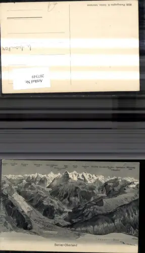 207349,Berner Oberland Lagekarte Gipfelkarte Kt Bern