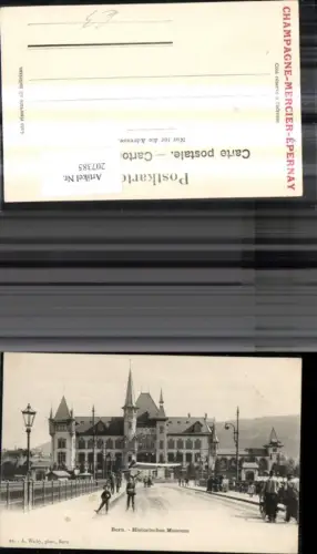 207385,Bern Historisches Museum Strassenansicht m. Personen