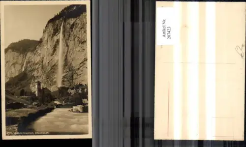 207423,Foto Ak Lauterbrunnen Staubbach Wasserfall Kt Bern