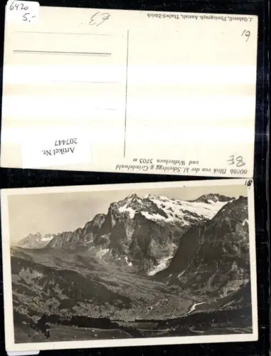 207447,Blick v. d. Kleinen Scheidegg g. Grindelwald u. Wetterhorn Kt Bern