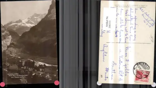 208223,Grindelwald Hotel Baer m. Viescherhorn u. Finsteraarhorn Kt Bern