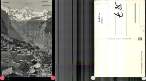 208234,Wengen m. Grosshorn Breithorn u. Tschingelhorn Kt Bern