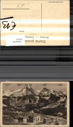 208265,Brienz Rothorn Bahn Berner Oberland Bergbahn Bergstation Gipfelkarte Kt Bern