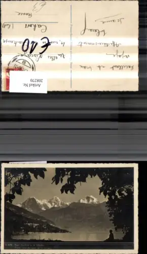 208270,Thun ausblick v. d. Schadau Thunersee Frau i. Vordergrund Kt Bern