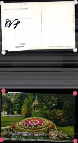 208274,Interlaken Blumenuhr im Kurgarten Uhr Kt Bern