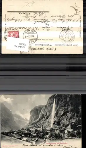 208288,Lauterbrunnen Totale u. Staubbach Wasserfall Kt Bern