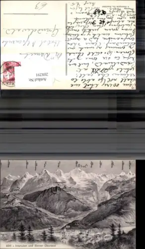 208291,Interlaken Totale m. Berner Oberland Alpen Grindelwald Lauterbrunnen Wengen Jungfrau Mönch Eiger