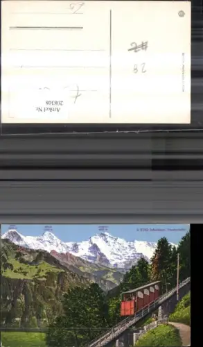 208308,Interlaken Harderbahn Bergbahn m. Jungfrau Mönch u. Eiger Kt Bern