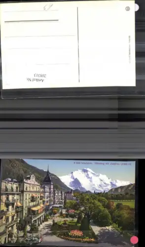 208313,Interlaken Höheweg Ansicht m. Jungfrau Kt Bern
