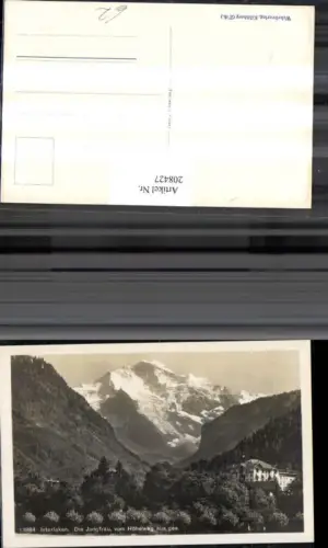 208427,Interlaken m. d. Jungfrau vom Höheweg aus gesehen Kt Bern