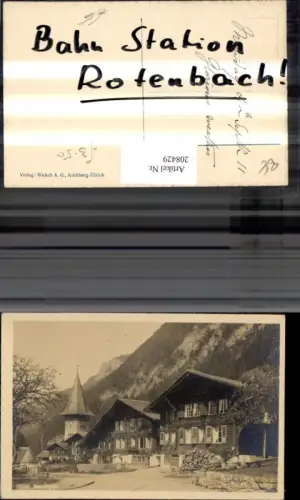 208429,Meiringen Ortsansicht Kirchenturm Kt Bern