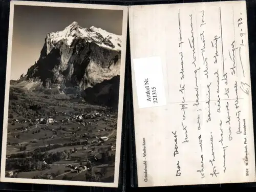 221315,Grindelwald Totale m. Wetterhorn Kt Bern