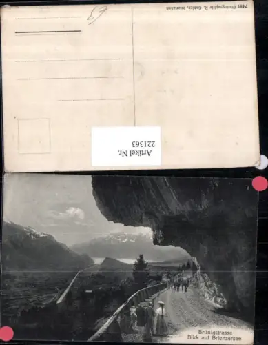 221363,Brünigstraße Blick auf Brienzersee Partie Kt Bern