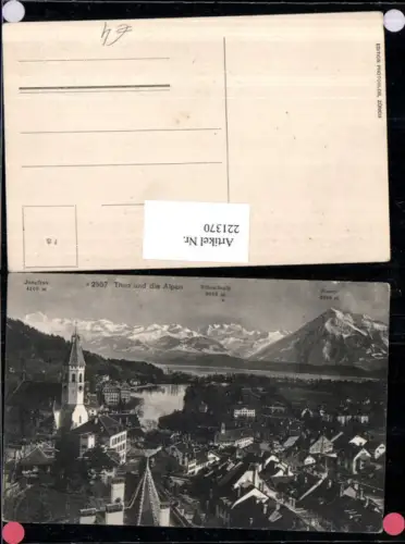 221370,Thun Totale u. d. Alpen Niesen Jungfrau Kt Bern