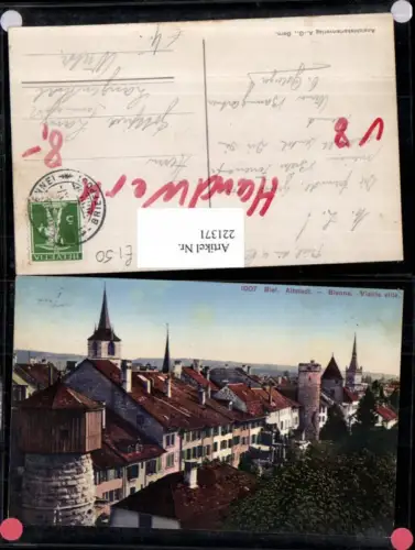 221371,Biel Altstadt Bienne Teilansicht Turm Kt Bern