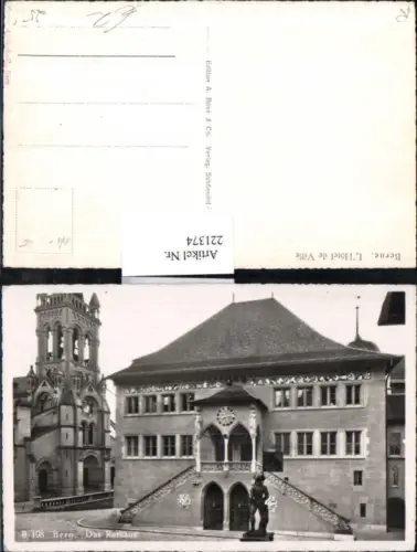 221374,Bern Das Rathaus Kirche
