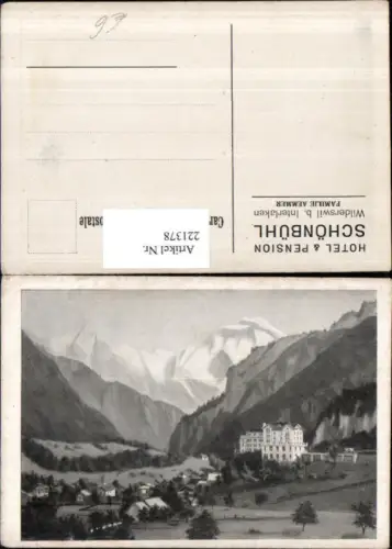 221378,Hotel u. Pension Schönbühl Wilderswil b. Interlaken Kt Bern