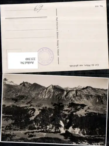 221380,Col du Pillon Totale Bergkulisse Kt Bern