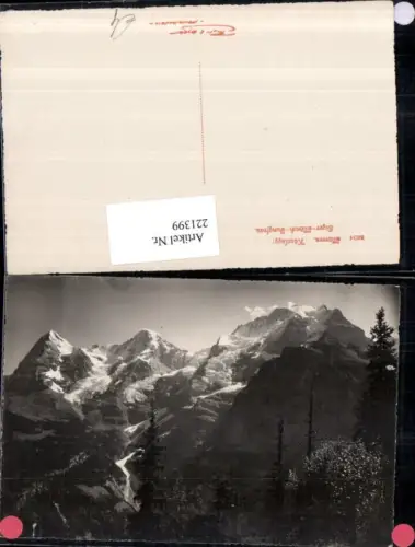 221399,Mürren Känelegg m. Eiger Mönch u. Jungfrau Bergkulisse Kt Bern