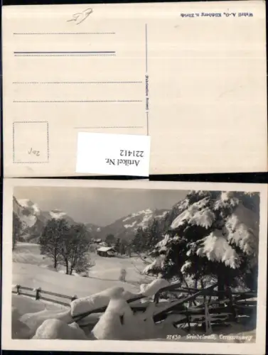 221412,Grindelwald Terrassenweg Partie Winterbild Kt Bern