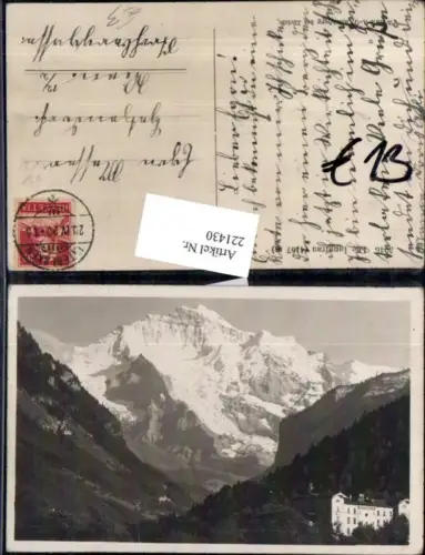 221430,Die Jungfrau b. Interlaken Hotel Jungfraublick Kt Bern