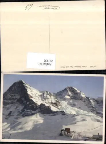 221435,Kleine Scheidegg b. Wengen m. Eiger u. Mönch Bergkulisse Kt Bern